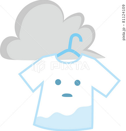 洗濯物_乾きにくい_曇りのイラスト素材 [81124109] - PIXTA