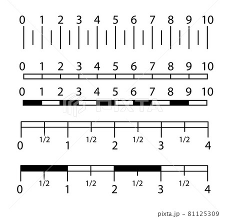 Inch and metric rulers set. Centimeters and inches measuring scale cm metrics indicator. Precision measurement centimeter icon tools of measure size indication ruler tools. 81125309