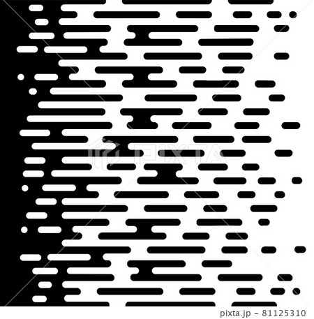 Vector Halftone Transition Abstract Wallpaper Pattern. Seamless Black And White Irregular Rounded Lines Background for modern flat web site design. - Vector Vector Halftone Transition Abstract Wallpaper Pattern. Seamless Black And White Irregular Rounded Lines Background for modern flat web site design. - Vector 81125310
