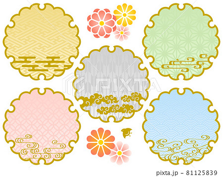 和風の装飾フレームセット 81125839