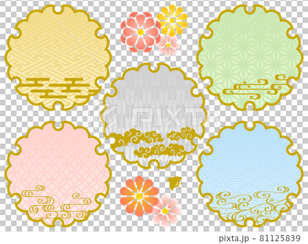 和風の装飾フレームセット 81125839