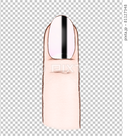 Illustration of nails and fingers with black lines Melanoma 81127348