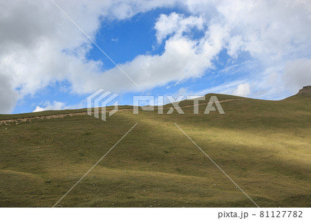 Panorama view of mountains scenes in national park Dombay, Caucasus 81127782