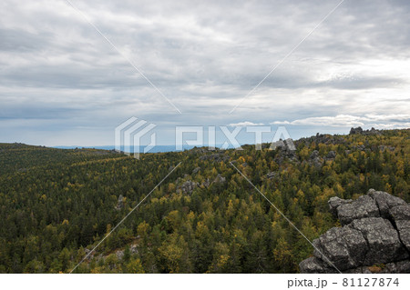 Closeup mountains scenes in national park Kachkanar, Russia 81127874
