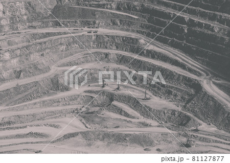 Aerial view industrial of opencast mining 81127877