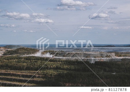 Aerial view industrial of opencast mining 81127878