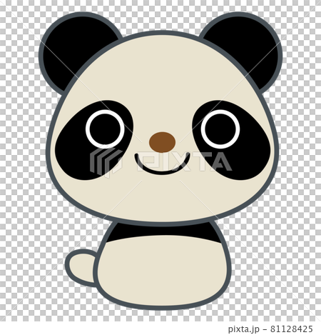 動物 イラスト ライン パンダ05のイラスト素材