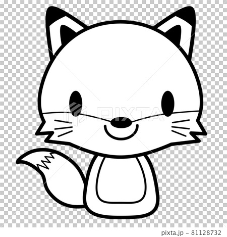 動物插畫【黑線】狐狸06 81128732