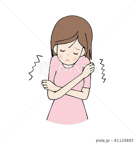 女性 体調不良 風邪 寒気 悪寒 女性 体調不良 風邪 寒気 悪寒 81128885