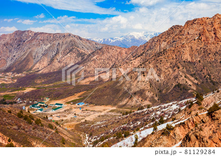 Chimgan ski resort town, Uzbekistan 81129284