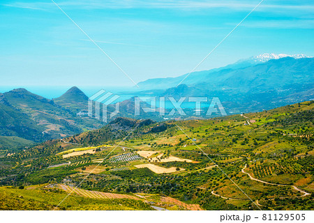Aerial view of Crete island in Greece Aerial view of Crete island in Greece 81129505