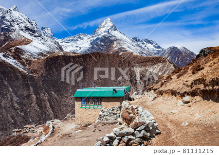 Mountain landscape in Everest region, Nepal 81131215