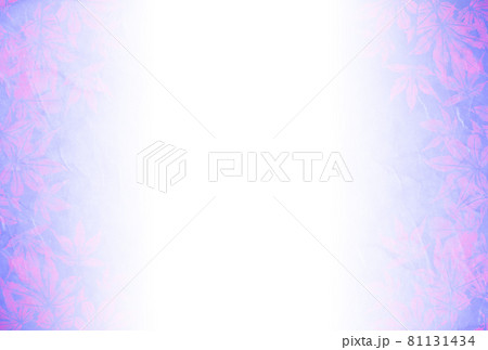 雲龍和紙にモミジのフレーム/左右 青紫色 中央から左右に濃くなるグラデーション 背景素材 横 他色有 雲龍和紙にモミジのフレーム/左右 青紫色 中央から左右に濃くなるグラデーション 背景素材 横 他色有 81131434