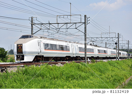 高崎線 岡部 本庄 Jr東日本 651系1000番台 大宮 草津の写真素材