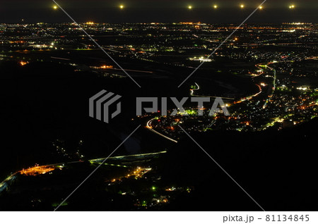 犀鶴林道（獅子吼高原）からの加賀平野の夜景　日本夜景100選 81134845