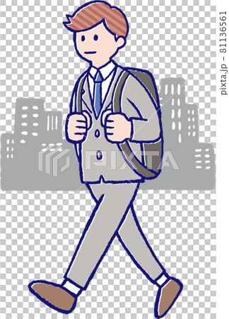 通勤するサラリーマン 81136561