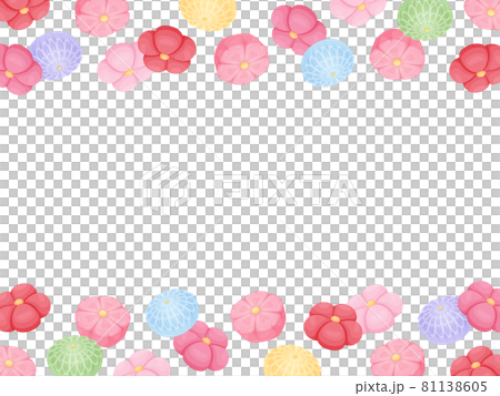 和菓子のイラスト_ねりきりのフレーム素材 81138605