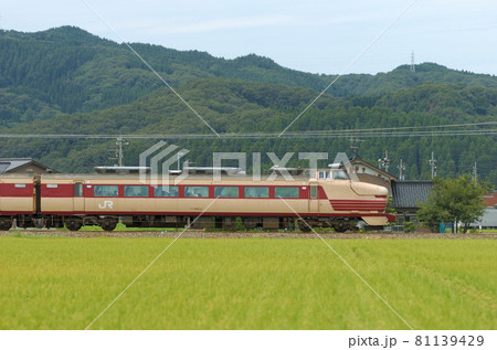 北陸本線　石動－福岡　JR西日本　489系　H01編成　⑨　クハ489-2（金沢）　山側 81139429