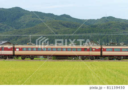 北陸本線　石動－福岡　JR西日本　489系　H01編成　④　サロ489-14（金沢）　山側 81139430