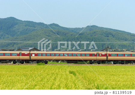 北陸本線　石動－福岡　JR西日本　489系　H02編成　④　サロ489-27（金沢）　山側 81139519