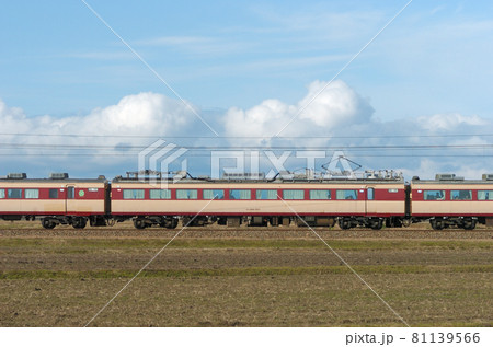 北陸本線　石動－福岡　JR西日本　489系　H04編成　⑤　モハ488-20（金沢）　山側　共通予備 81139566