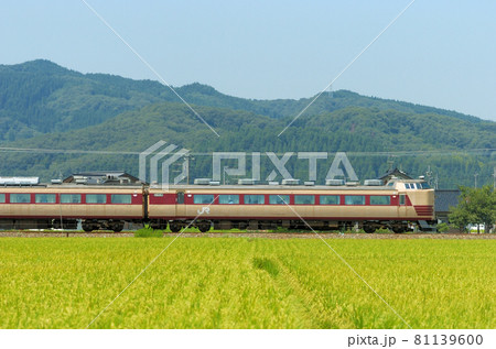 北陸本線　石動－福岡　JR西日本　485系　Y31編成　①　クハ489-701（金沢）　山側 81139600