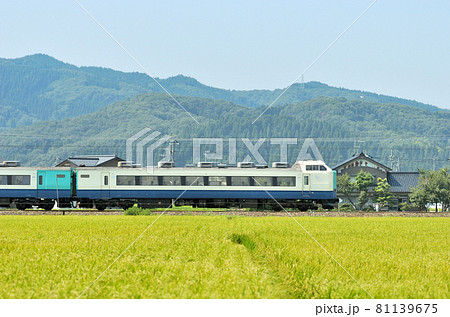 北陸本線　石動－福岡　JR東日本　485系　R1編成　⑨　クハ481-3034（新潟）　山側 81139675