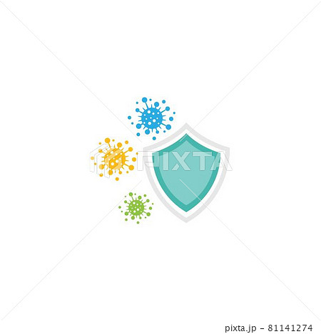 Bacterial virus icon 81141274