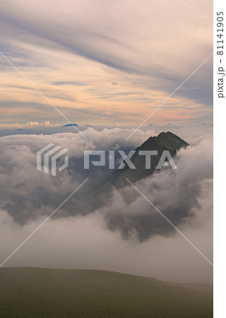 夕暮れの谷川連峰・川棚ノ頭 81141905