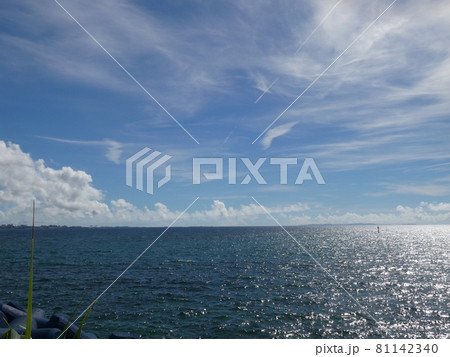 海素材_水平線 海素材_水平線 81142340