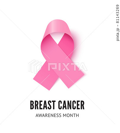 Breast cancer awareness ribbon vector illustration isolated on white background 81143269