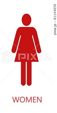 女性トイレステッカー文字入り1 81144656