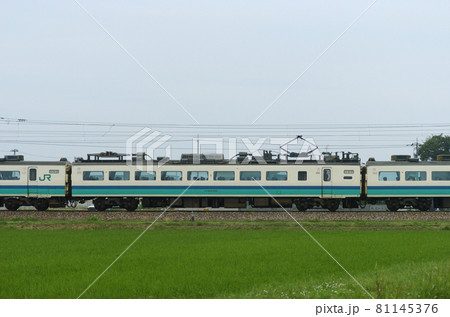 北陸本線　石動－福岡　JR東日本　485系　T12編成　②　モハ484-1015（新潟）　山側 81145376