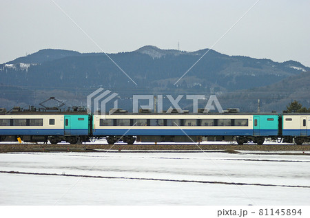 北陸本線　石動－福岡　JR東日本　485系　R22編成　⑤　モハ485-3065（新潟）　山側 81145894