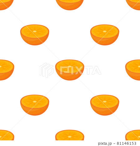 Seamless pattern with fresh half cut persimmon fruit isolated on white background. Summer fruits for healthy lifestyle. Organic fruit. Cartoon style. Vector illustration for any design. Seamless pattern with fresh half cut persimmon fruit isolated on white background. Summer fruits for healthy lifestyle. Organic fruit. Cartoon style. Vector illustration for any design. 81146153
