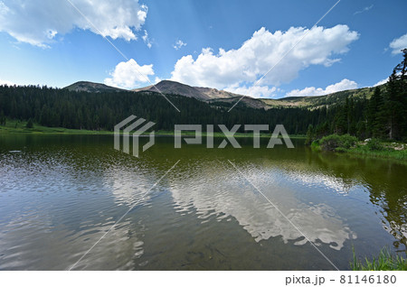 Hassell Lake in Arapaho National Forest, Colorado. Hassell Lake in Arapaho National Forest, Colorado. 81146180