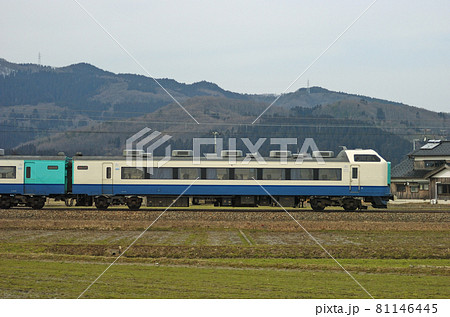 北陸本線　石動－福岡　JR東日本　485系　R21編成　⑥　クハ481-3018（新潟）　山側 81146445