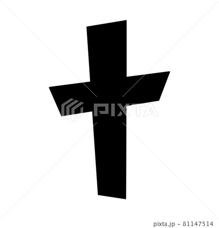 Black cross on a white background. vector illustration Black cross on a white background. vector illustration 81147514