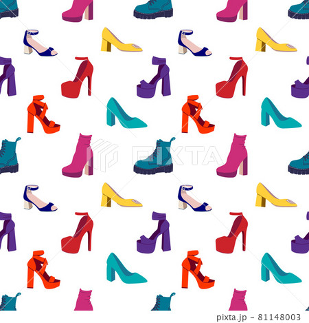Seamless pattern with womens shoes 81148003