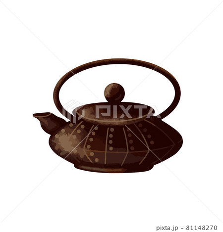 Chinese teapot on a white background. Vector illustration Chinese teapot on a white background. Vector illustration 81148270