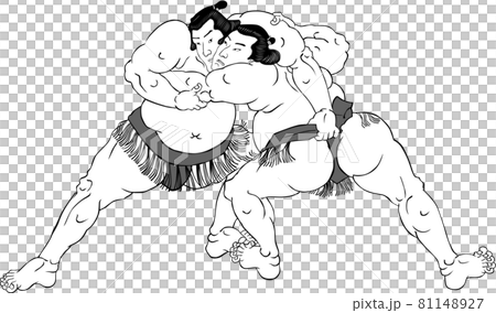 浮世絵　相撲取り　その39 81148927