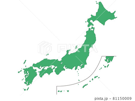 日本地図イラスト_県名・線なし_gr 81150009