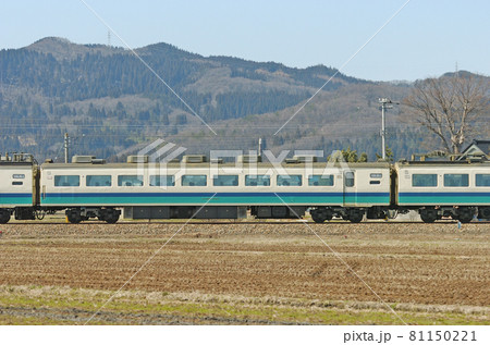 北陸本線　石動－福岡　JR東日本　485系　T14編成　③　モハ485-1043（新潟）　山側 81150221