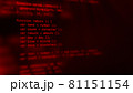 Error red code hack background. Binary code internet technology. Cloud network and business technology. 81151154