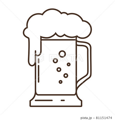 Vector beer glass icon. Beer mug with foam isolated on white background. Vector illustration. Vector beer glass icon. Beer mug with foam isolated on white background. Vector illustration. 81151474