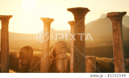old greek temple ruins at sunset old greek temple ruins at sunset 81151549