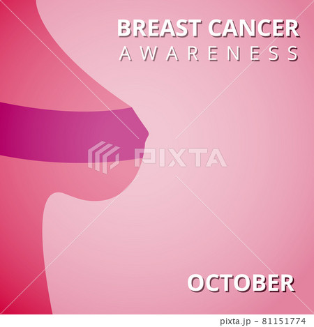 October Breast Cancer Awareness month. International day against breast cancer. Woman s breast silhouette. Vector Illustration. Poster, ad, social media, cover. EPS10. October Breast Cancer Awareness month. International day against breast cancer. Woman s breast silhouette. Vector Illustration. Poster, ad, social media, cover. EPS10. 81151774