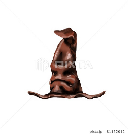 Watercolor illustration of The Sorting Hat. Hand drawn object 81152012