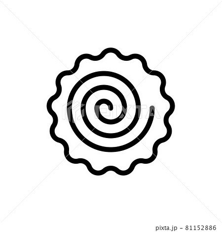 Narutomaki or kamaboko surimi vector outline icon Narutomaki or kamaboko surimi vector outline icon 81152886