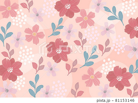 ピンクのお花のベクター背景のイラスト素材